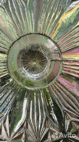 Крышка стекло от старинной сахарницы