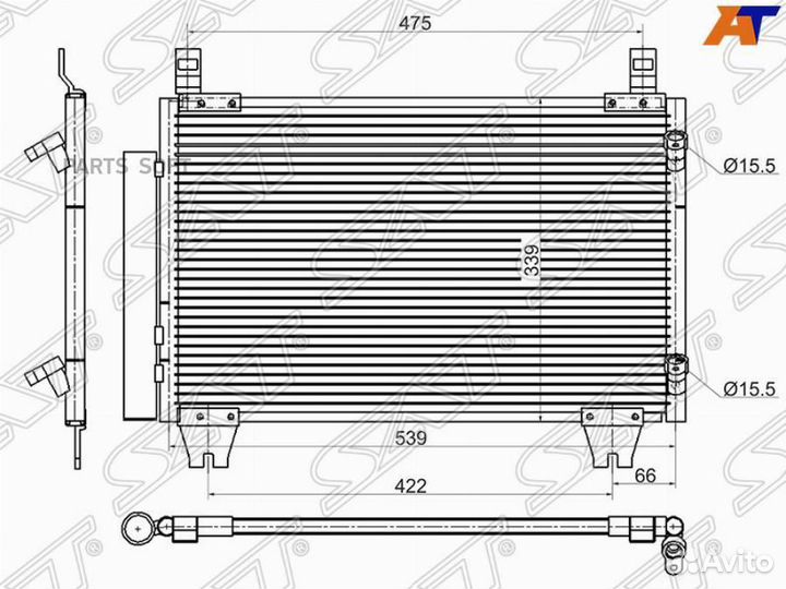 Радиатор кондиционера Тойота Ярис 05