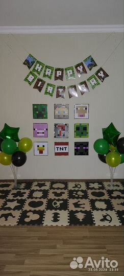 Украшение на День Рождения Minecraft