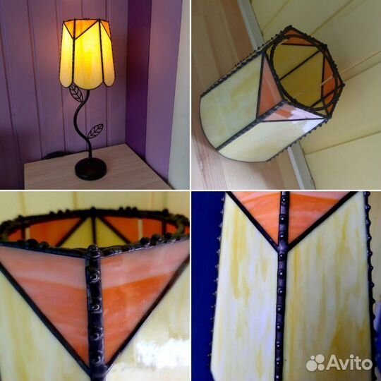 Светильник, лампа в технике Тиффани