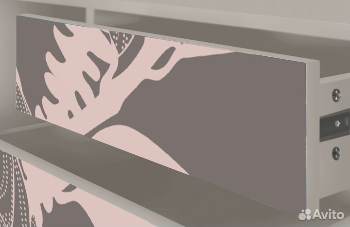 Тв-тумба T4 - Сатин - Issabelline Flower