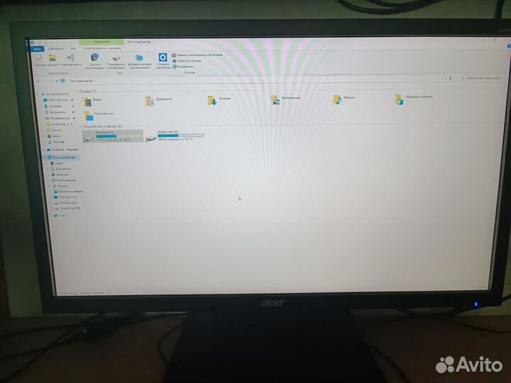 Игровой компьютер с монитором и клавиатурой бу