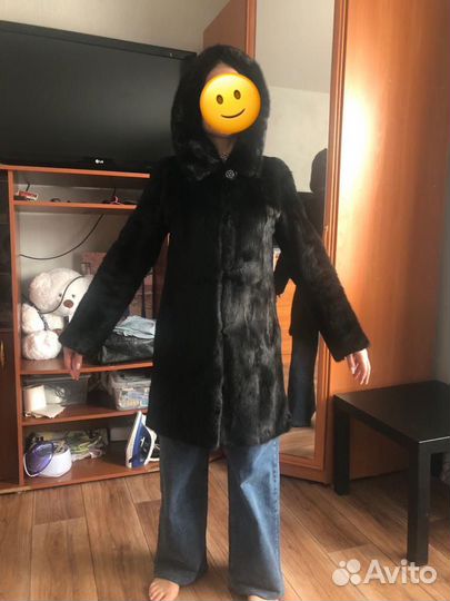 Шуба норковая с капюшоном 42 44
