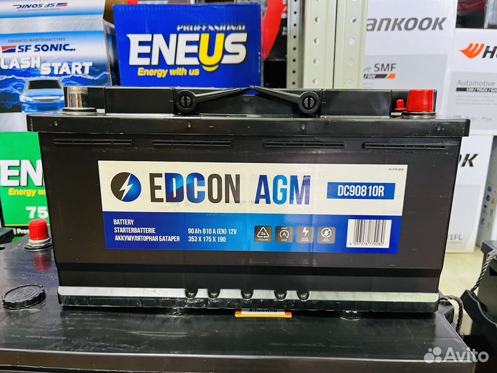 Аккумулятор agm 90 ah Edcon Германия Varta