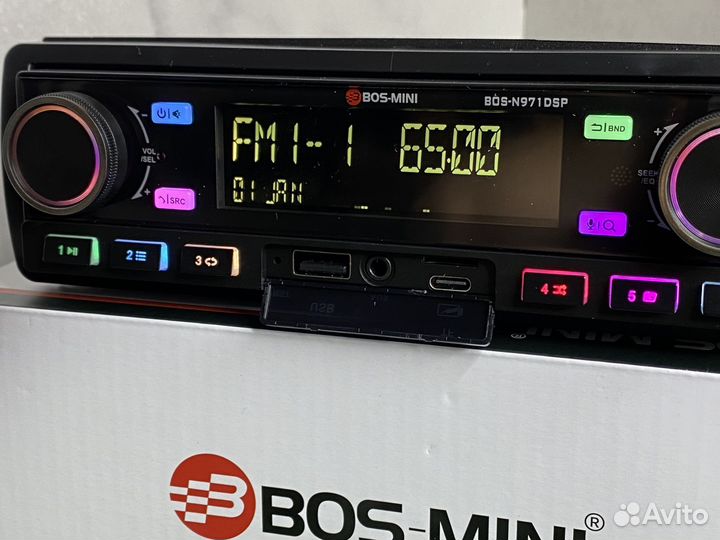 Магнитола 1 din bos mini DSP 9RCA арт324