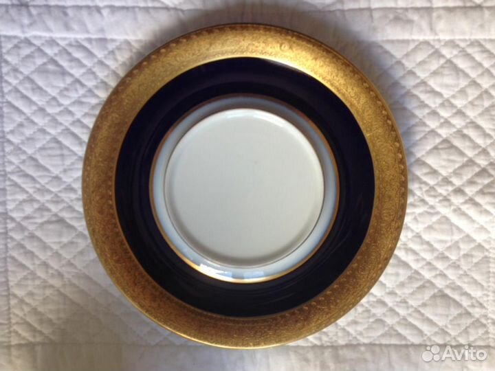 Фарфоровая тарелка Pirken Hammer Karlsbad кобальт