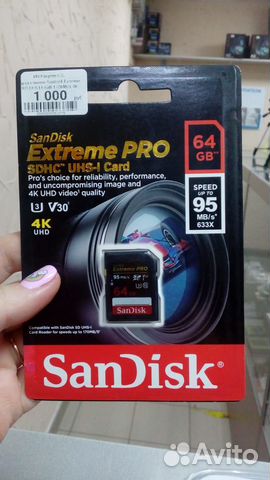 Карта памяти SanDisk Exreme PRO 64gb/128gb