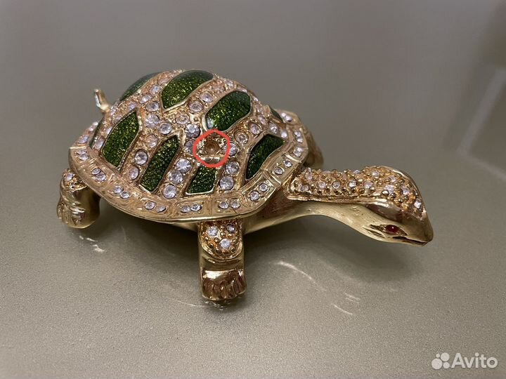 Шкатулка «Черепаха» со стразами