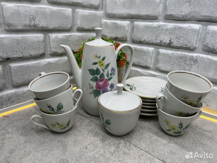 И. 14015 Кофейный сервиз на 6 персон Golditz ГДР