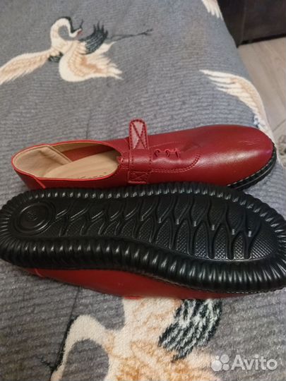 Мокасины женские 38 размер красные