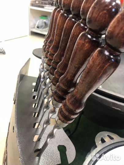 Шампур 45см с деревянной ручкой