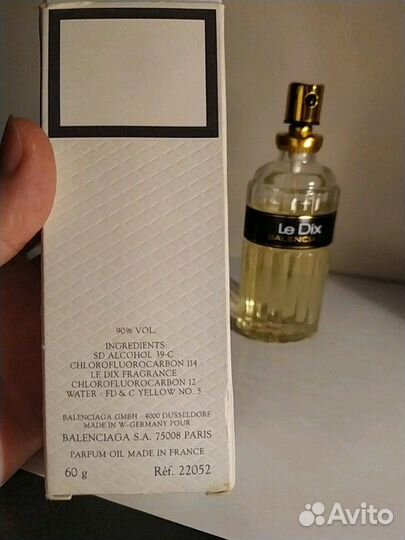 Le Dix Balenciaga туалетная вода,винтаж