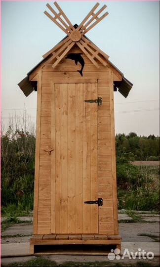 Дачный туалет деревянный WAT889