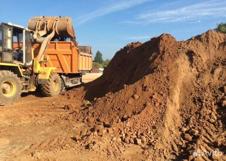 Земля для поднятия. земля котлованная. Суглинок