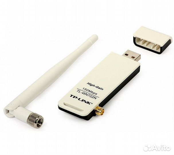 Wi-Fi адаптер TP-Link TL-WN722N, белый