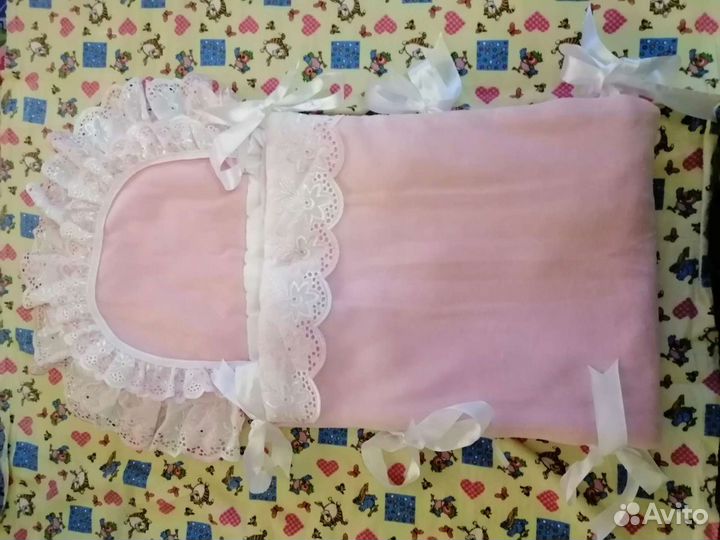 Конверт на выписку для девочки зимний