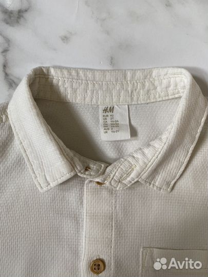 Рубашка для мальчика h&m 92