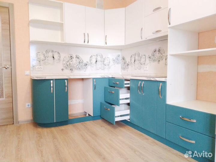 Кухонный гарнитур. Угловая кухня глянец ксп:24497