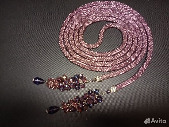 Лариат из бисера