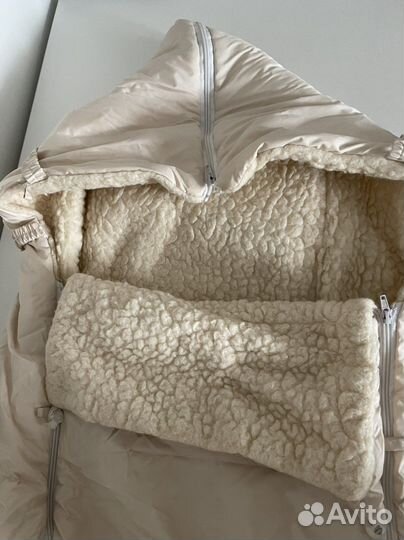 Зимний конверт в коляску на овчине