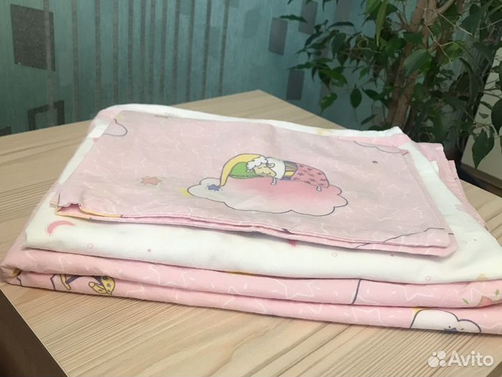 Постельное белье для новорождённых, 2 комплекта