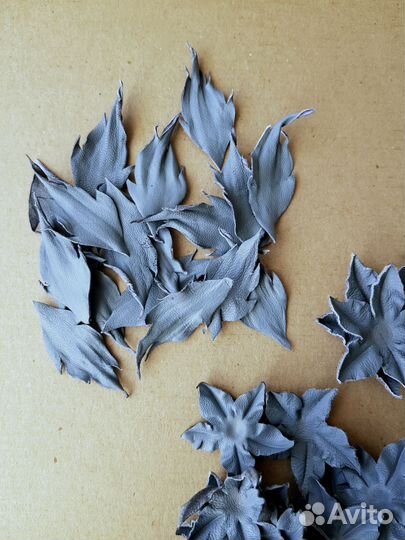 Цветы декоративные для отделки из нат. кожи