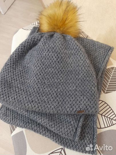 Комплект шапка и снуд женский