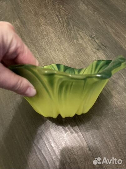 Ваза для фруктов цветное стекло