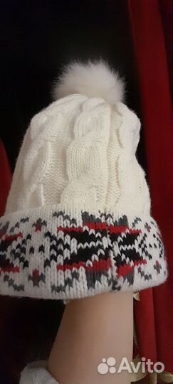 Шапка зимняя женская с шарфом