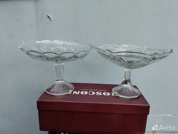 Ваза для фруктов на ножке СССР