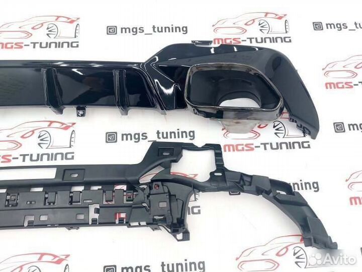 Диффузор бмв 3 G20 MP 340 R черный+ насадки черные
