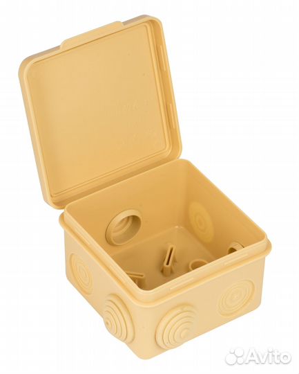 EKF PROxima Коробка распаячная кмр-030-031 с крышкой (80х80х50) 7 мембранных вводов светлое дерево I