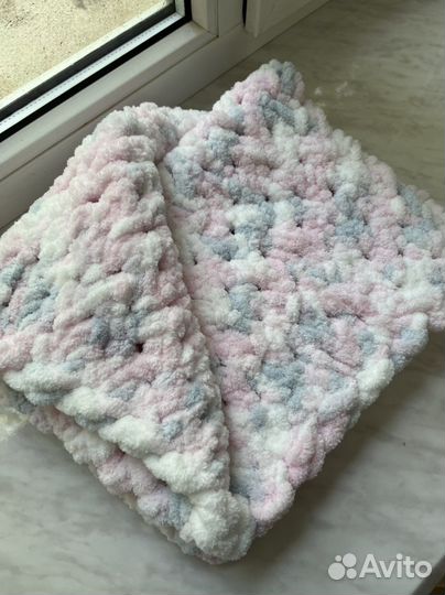 Плед из пряжи alize puffy (ализе пуффи)