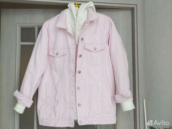 Джинсовая куртка и худи 50 размер