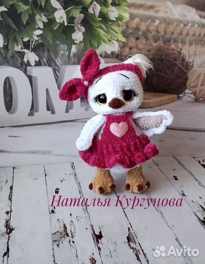 Вязаная игрушка сова