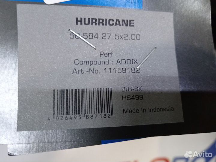 Покрышка 27.5 х 2.00 Schwalbe Hurricane Perf