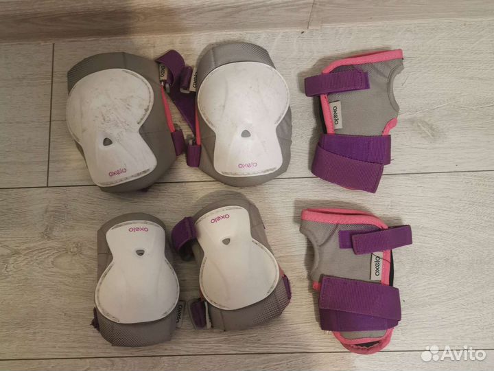 Роликовые коньки, защита коленей, ладоней, локтей