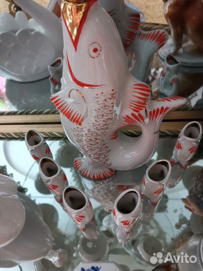 Штоф рыба фарфор СССР