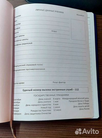 Школьный дневник эко кожа новый