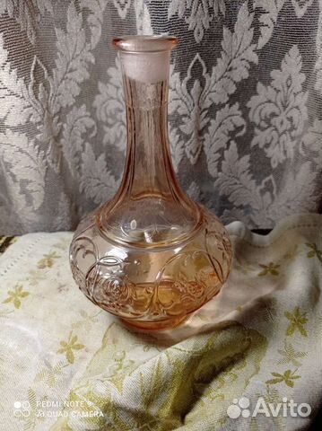 Графин СССР розовое стекло