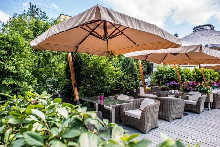 Зонт садовый, дачный на боковой опоре