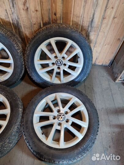 Литые диски,шины Зима Skoda,VW VAG 5/112 R16
