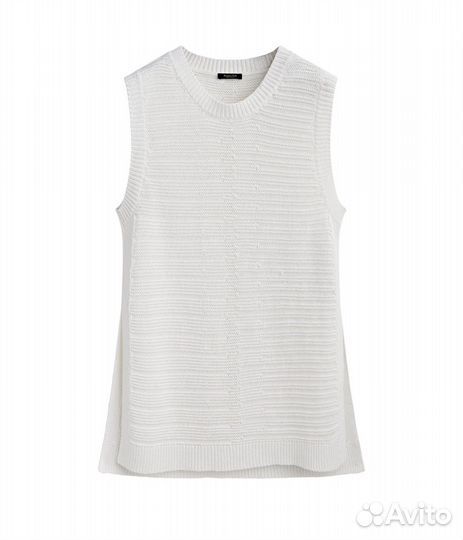 Туника вязаная бела Massimo Dutti