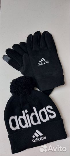 Мужская шапка двойная с помпоном Adidas