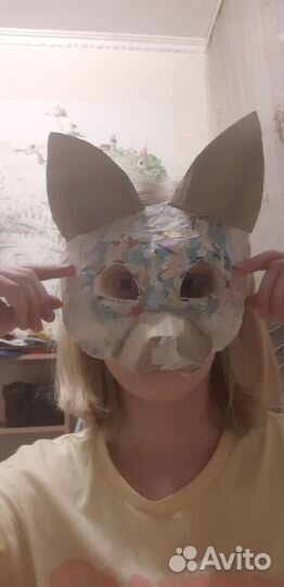 Маска для квадробики основа лиса собака волк кот