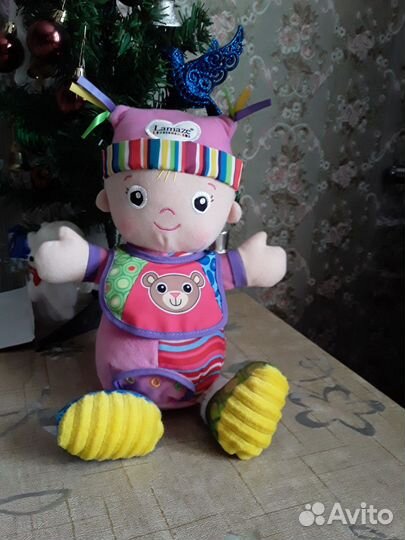 Игрушка новая кукла для маленьких пищит шуршит