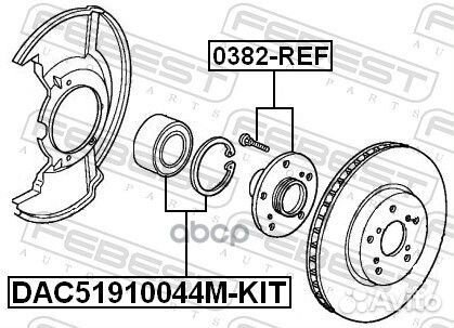 Подшипник ступицы колеса перед прав/лев DAC