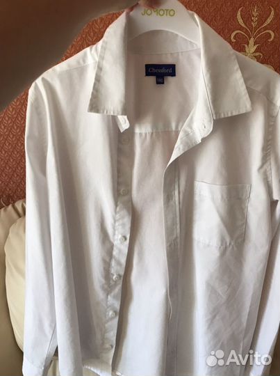 Белые рубашки с коротким рукавом р 152 и 158