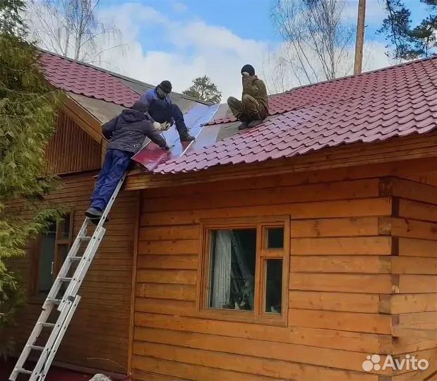 Ремонт крыши, устранение протечек, монтаж кровли