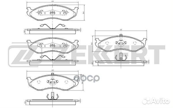 Колодки торм. диск. передн. Jeep Grand Cherokee